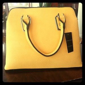 Yellow leather purse